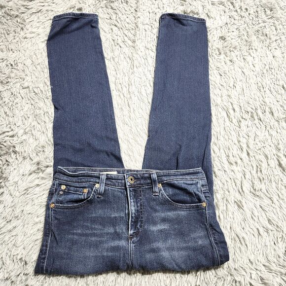 AG Adriano Goldschmied Jeans Womens 27R Crop Dark Wash The Prima Cigarette 28x29 - Picture 3 of 15